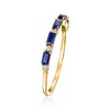 Pure Collection by Ross-Simons 0.40 ct. t.w. Sapphire Ring With Diamonds in 14kt Yellow Gold - 3 of 4