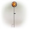 40" Solar Sun Metal Garden Stake with LED Lights Yellow - Alpine Corporation: Durable, Weatherproof Outdoor Decor - 3 of 4