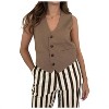 Women's Alix Suit Vest Buttoned Top - FRNCH - 2 of 4