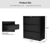 Flavia 3 Drawer Metal Label Frame Filing Cabinet with Secure Locking Mechanism | ARTFUL LIVING DESIGN - 4 of 4