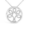 Haus of Brilliance Silver 1/10 Cttw Diamond Tree of Life Pendant Necklace - 2 of 4
