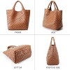 Paaaawaters Woven Bag for Women, Vegan Leather Tote Bag Large Summer Beach Travel Handbag - 2 of 4