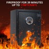 2 Cubic Feet Fireproof and Waterproof Safe Box with keypad Lock, Digital Home Safe for Cash Documents Jewelry Valuables, 13.7"W x 14.1"D x 19.6"H - 3 of 4
