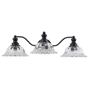 DAKAFUL Vintage Bathroom Vanity Light,Vanity Fixture with Textured Glass Shades,Wall Sconce Over Mirror/for Bedroom & Doorways - 1 of 4