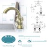Kumasinova 4" Centerset Bathroom Faucet with Dual Lever Handles,Bathroom Faucets with Pop-Up Drain,Bathroom Sink Faucet for Bathroom Sink - 2 of 4