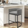 Vatros Upholstered Counter Stool with Metal Frame - 2 of 4