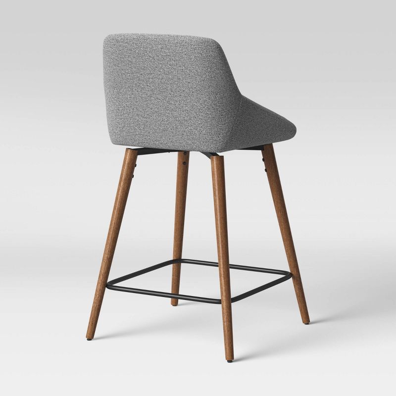 Timo Swivel Counter Height Barstool with Wood - Threshold™, 5 of 12