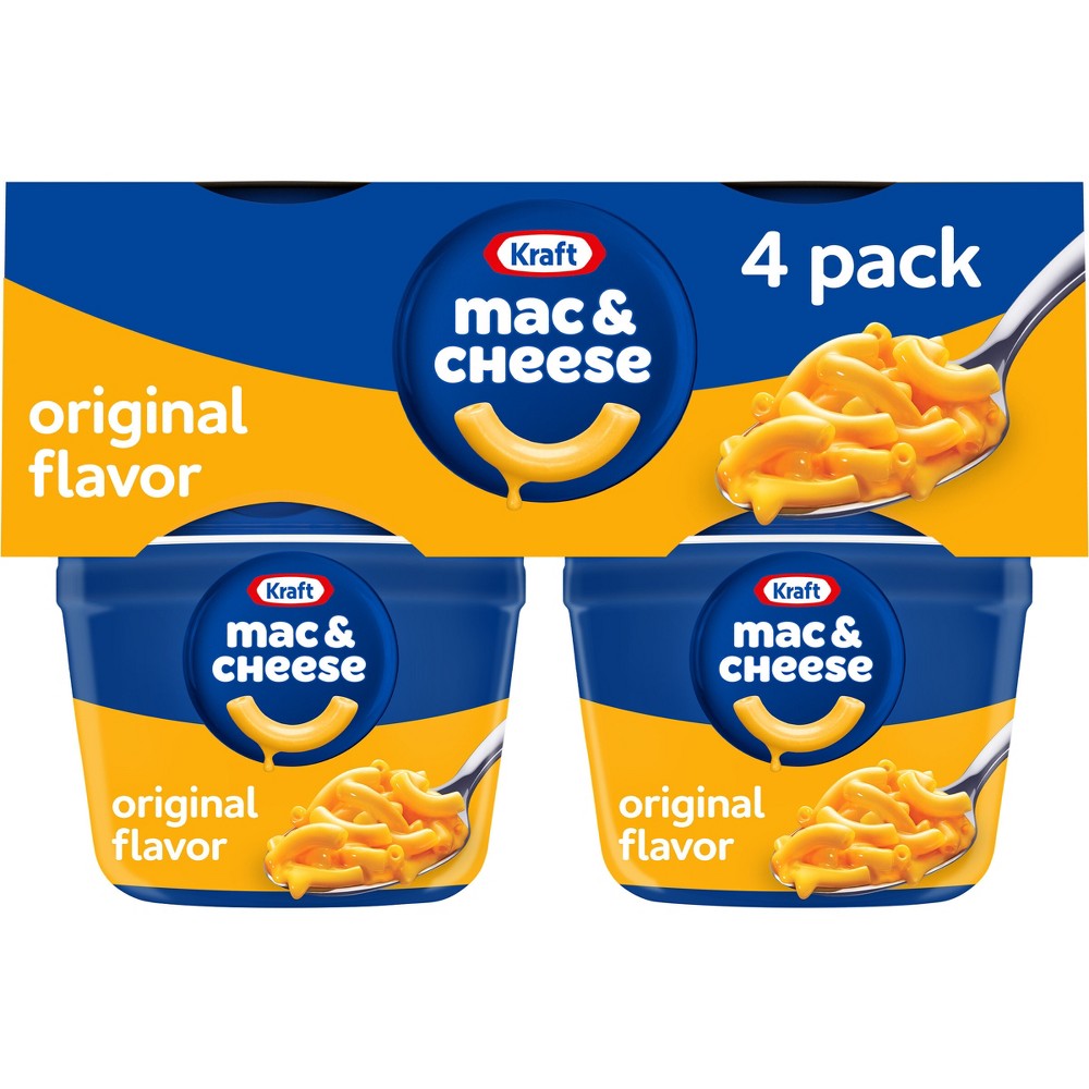 UPC 021000012534 product image for Kraft Original Mac and Cheese Cups Easy Microwavable Dinner- 8.2oz/4ct | upcitemdb.com
