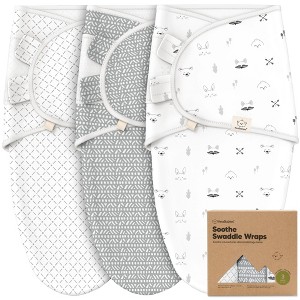 3pk Soothe Baby Swaddle 0-6 Months, Organic Baby Swaddle Sleep Sacks, Newborn, Infant Swaddle Sack - 1 of 4