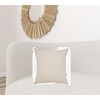 20" X 20" Green And White 100% Cotton Striped Zippered Pillow - 2 of 4