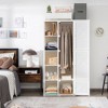 Costway Portable Closet Clothes Modern Foldable Armoire Wardrobe Closet with 10 Cubes Hanging Rods - 2 of 4