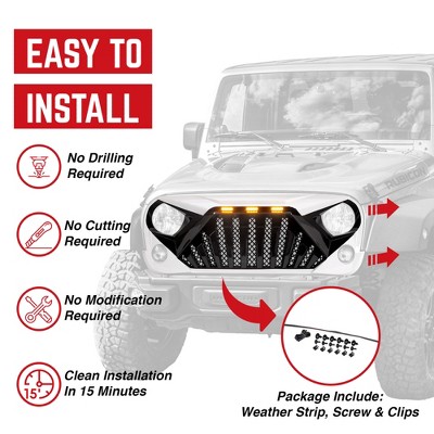 American Modified Front Gladiator Grille For Jeep Wrangler JK 2007-2018