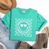 Simply Sage Market S.W.Smiley Checkered Floral Outline Garment Dyed Tee - 3 of 4