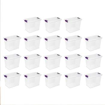 Sterilite ClearView 66 Quart Plastic Stacking Storage Tote w/ Latch Lid, 24  Pack, 24pk - Pick 'n Save