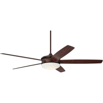 70" Casa Vieja Modern Indoor Ceiling Fan with Light LED Dimmable Remote Control Oil Brushed Bronze for Living Room Kitchen Bedroom