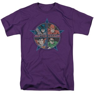 Jla Four Heroes Adult T-Shirt - 1 of 4