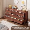 Modern 9-Drawer Dresser with Curved Profile, 60.6" Wide Fluted Wood Drawers & Gold Handles, Thickened Design for Bedroom or Living Room Storage - 3 of 4