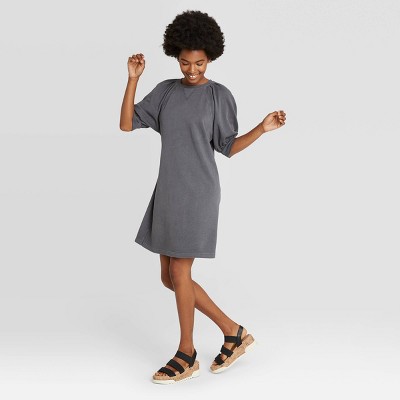 elbow sleeve t shirt dress