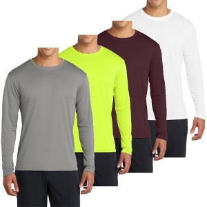 Mafoose Men’s Casual UPF 50 Long Sleeve Performance T-Shirt Pack of 4 - 1 of 4