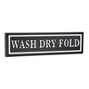 HomeRoots 10" X 36" Black And White Wash Dry Fold Metal Wall Decor - 4 of 4