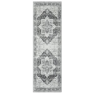 Washable Vintage Floral Medallion Area Rugs for Living Room, Soft Non Slip Retro Accent Carpet for Bedroom Dining Room - 1 of 4