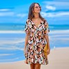 Women's Tropical Leaf Short Sleeve Flounce Hem Mini Dress - Cupshe - 2 of 4