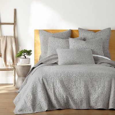 Twin Marta Quilt Set Light Gray - Homthreads