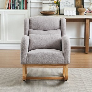 NicBex Accent Chair Modern Rocking Chair with High Backrest Lounge Chair Arm Chair for Living Room, Reading Room - 1 of 4