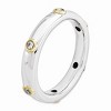 Black Bow Jewelry Silver and 14K Gold Plated Stackable .122 Ctw HI/I3 Diamond Band - 3 of 4