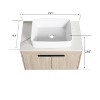 GDFStudio Broderick 24" Wall Mounted Wood Bathroom Vanity with Ceramic Sink - 3 of 4