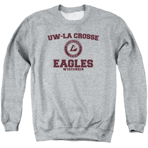 University of Wisconsin La Crosse Official Circle Logo Adult Crewneck Sweatshirt, Athletic Heather - image 1 of 4