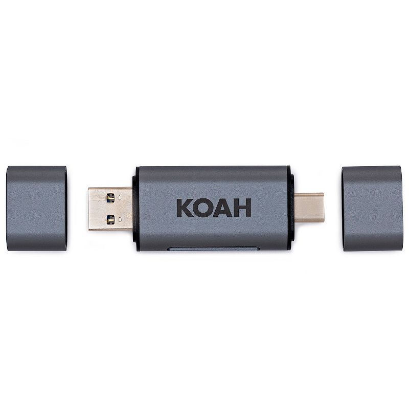 Koah PRO 2-in-1 Aluminum Shell OTG Dual Slot SD Card Reader, 3 of 4