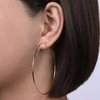 Big Gold Hoop Earrings for Women, Dainty Rose Gold Silver Hoop with 925 Sterling Post - 4 of 4