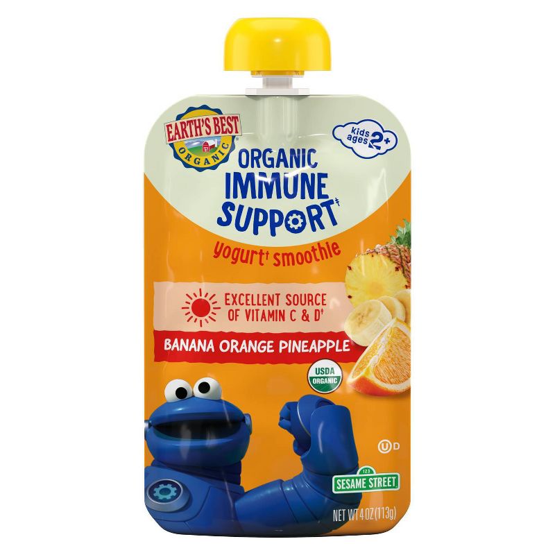 Earth&#39;s Best Immune Support Pineapple, Orange and Banana Baby Meals - 4oz, 1 of 5