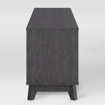 Gray Wood Grain TV Stand with Drawers for TVs up to 85"
