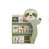 Gulches Sloth Kids Bookshelf 3 Tier Front Facing Wooden Safe Sturdy Animal Design Nursery Playroom Bedroom Reading Corner Organizer - 4 of 4