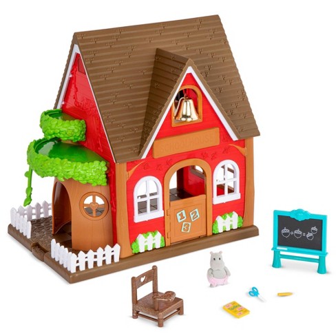 Li'l Woodzeez Toy School with Miniature Figurine 8pc - Woodland Schoolhouse Playset - image 1 of 4