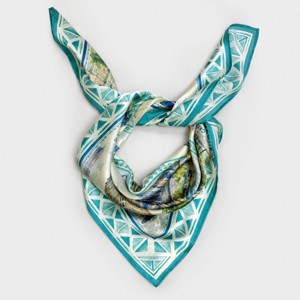 Women's 100% Pure Silk Scarf with American City Prints - A New Day