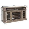SEVOBAL Utility Storage Cabinets Classic TV Stand with Open and Closed Storage and Cable Management for Living Room, Gray, 58.25"*15.75"*32" - 3 of 4