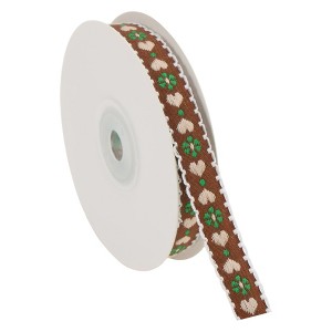 Unique Bargains 0.39"x29.53' Heart Flower Gift Ribbon - 1 of 4