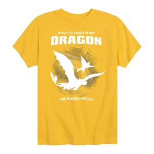 Boys' - How to Train Your Dragon - Dragon Silho Short Sleeve Graphic T-Shirt - 1 of 4