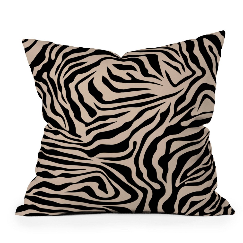 Photos - Pillow 18"x18" Deny Designs Daily Regina Designs Zebra Outdoor Throw 