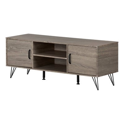 Evane TV Stand for TVs up to 55" with Doors Oak Camel - South Shore