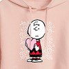 Women's - Peanuts - Charlie Brown Xoxo Cropped Graphic Hoodie - 2 of 4