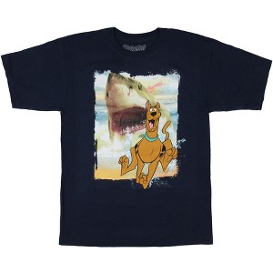 Scooby-Doo Boys' Shark Chasing Scooby Print Design T-Shirt Kids - 1 of 3