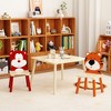 Ruvalino Seating Sets Kids Table and Chair Set Bear and Monkey Design for Living Room Playroom, Natural, 27.56"*26.38"*3.74" - 2 of 4