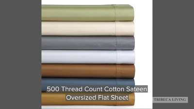 King Dark Blue Egyptian Cotton Sateen Flat Sheet