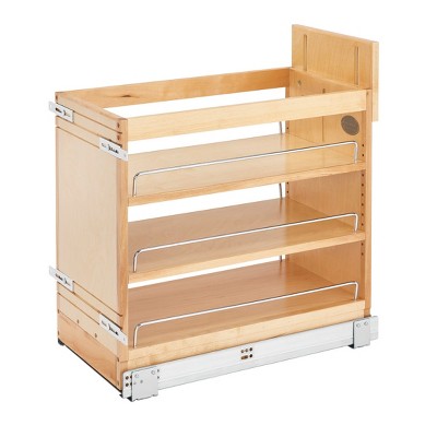 Rev-A-Shelf 448-BDDSC Innovative Door/Drawer Base Soft Close Kitchen Cabinet Storage Organizer, Natural Maple Wood