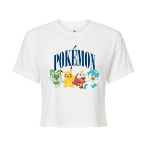Women's - Pokémon - Scarlet & Violet Collegiate Cropped Graphic T-Shirt - 1 of 4