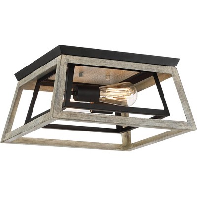 Possini Euro Design Farmhouse Ceiling Light Flush Mount Fixture ...